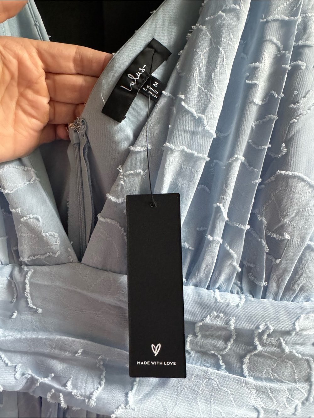 Lulu’s Sweet Sophistication Light Blue V-Neck Maxi Dress NWT - Picture 3 of 5
